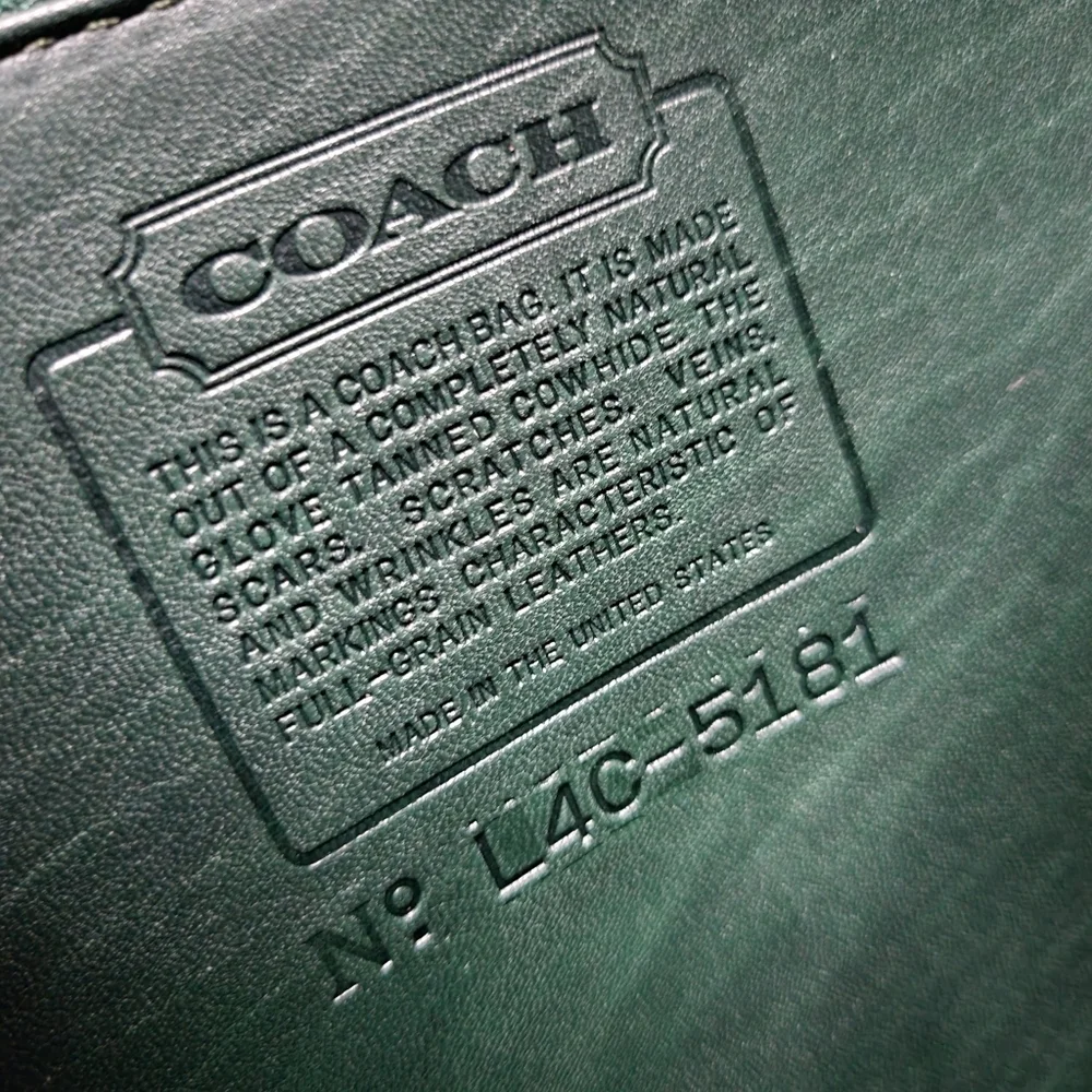 Vintage Coach Colebrook #5181 Green 2way Shoulder Bag Messenger Briefcase - Picture 11 of 12